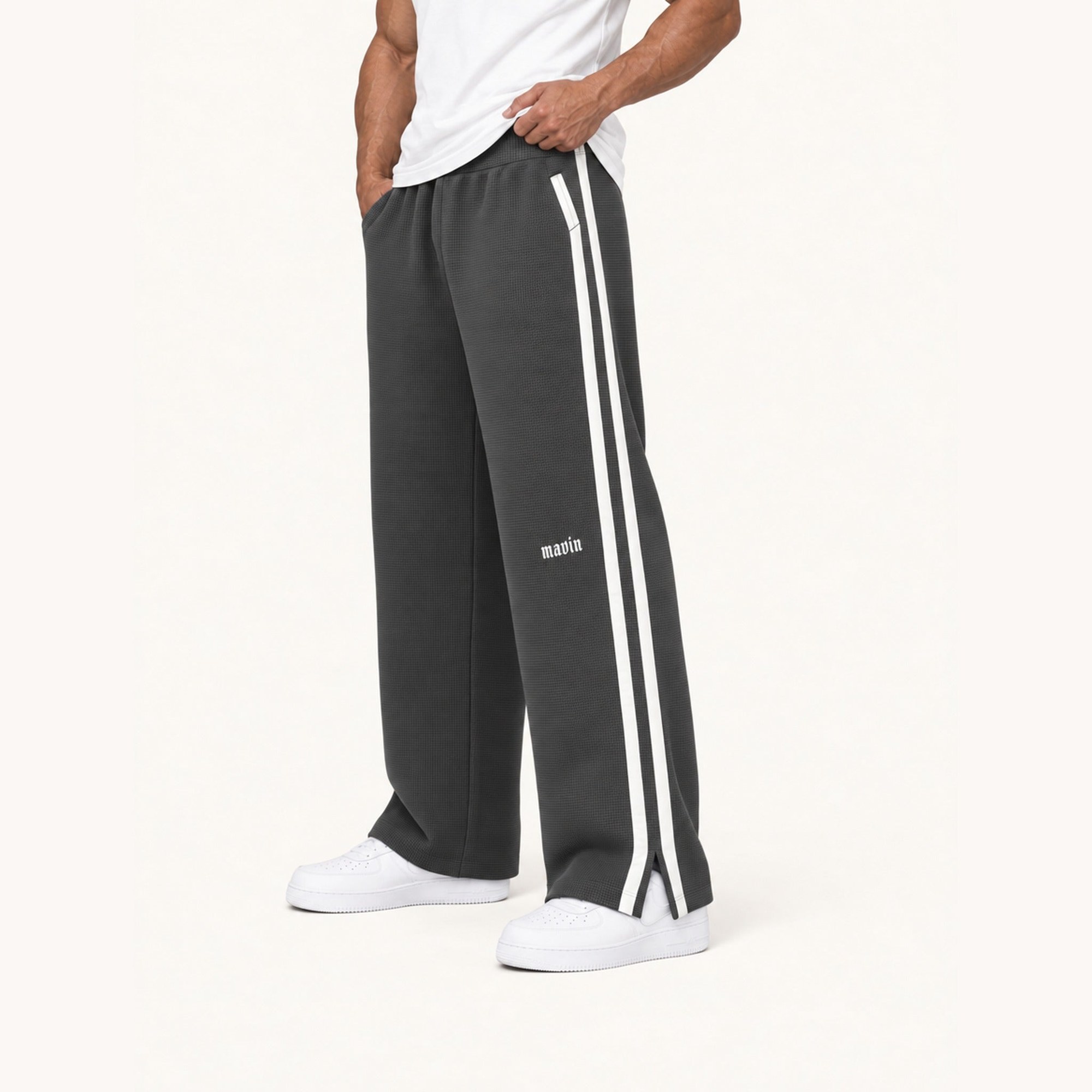 Waffle Stripe Sweatpants