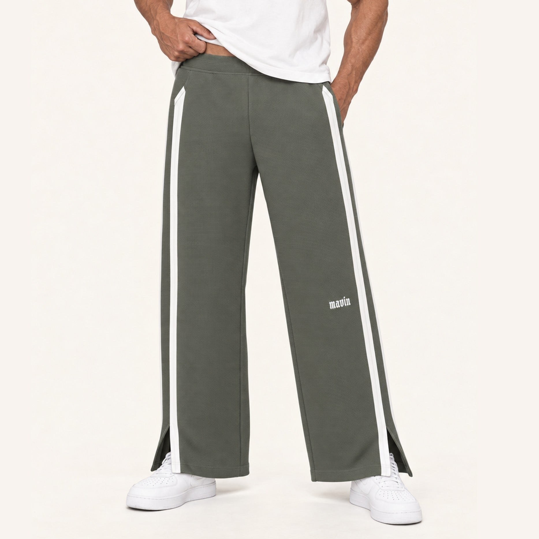 Waffle Stripe Sweatpants