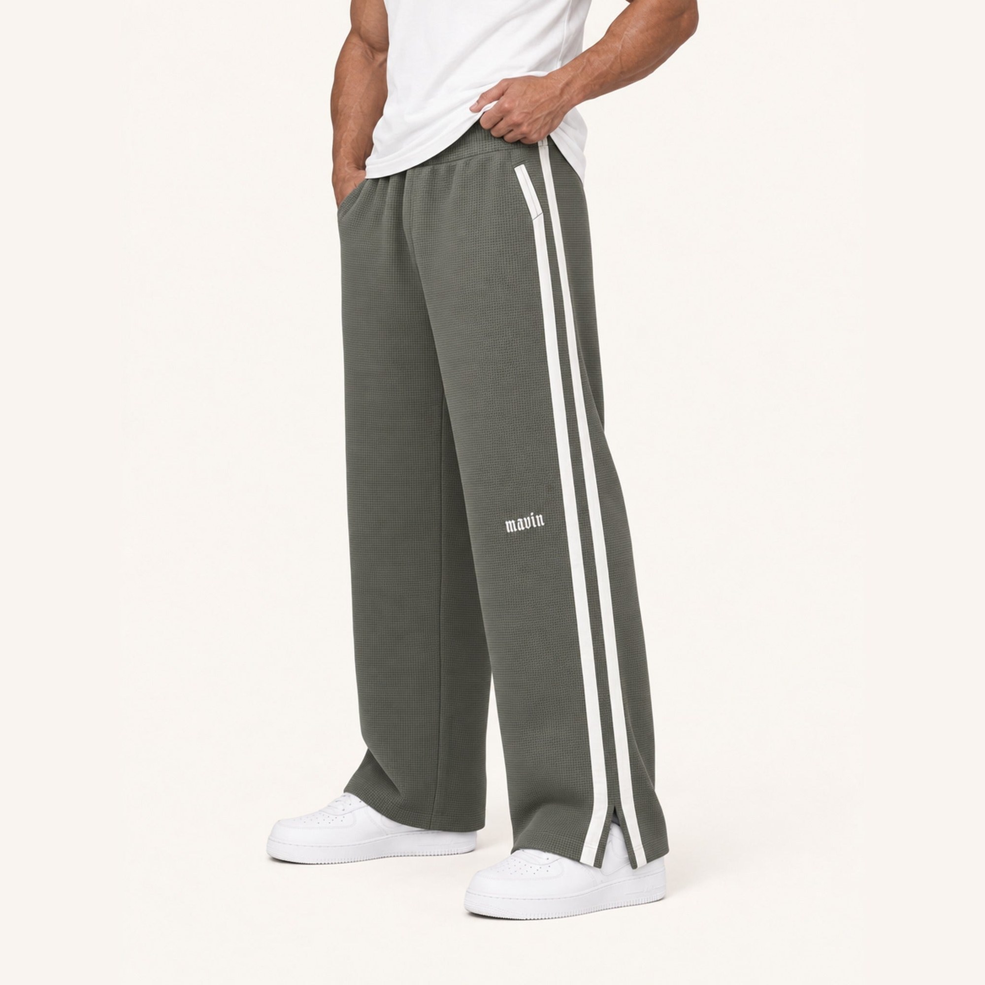 Waffle Stripe Sweatpants